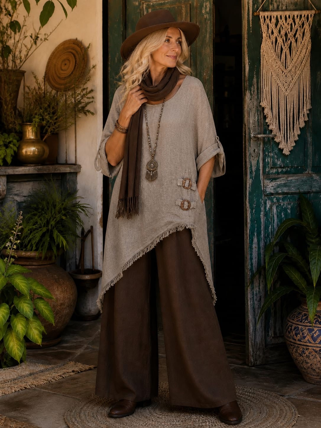 Inaiya linen top
