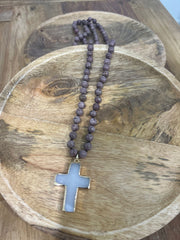 Natural stone necklace