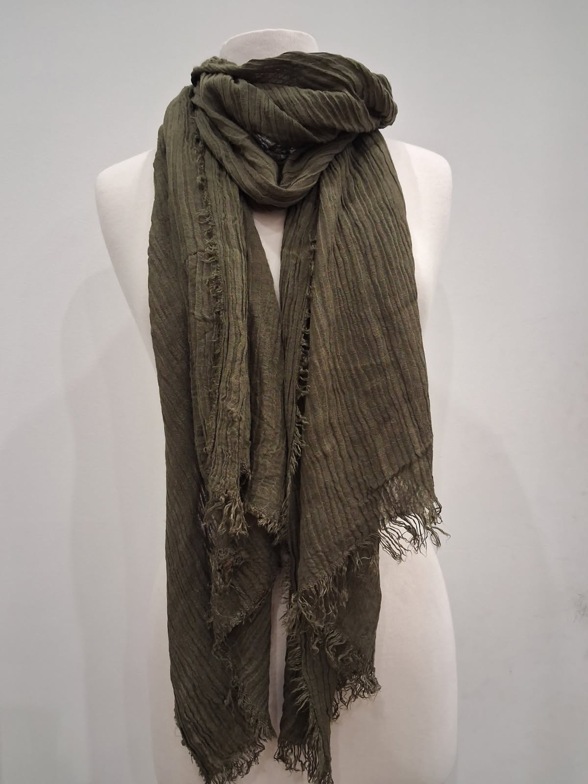 Olive Texture Scarf