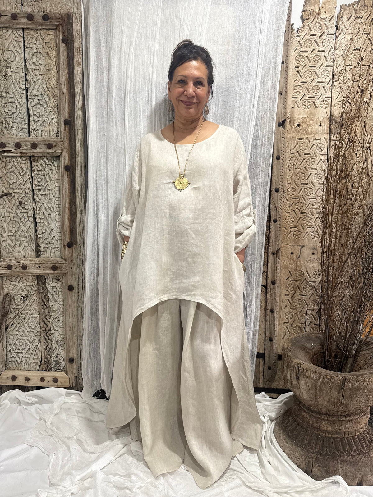 Annika Linen Top