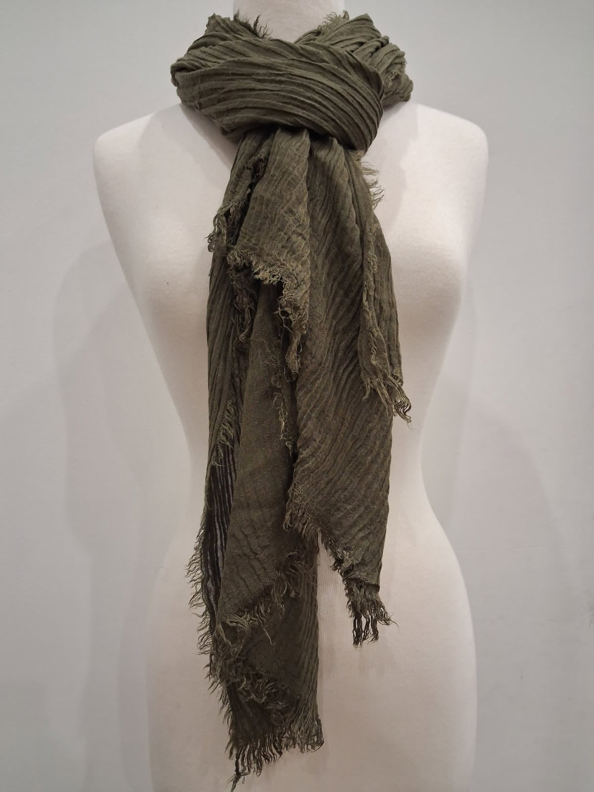 Olive Texture Scarf