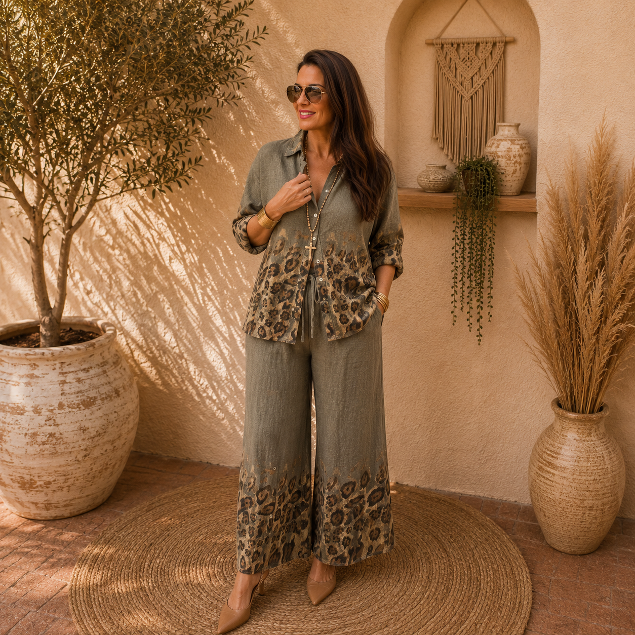 Heidi Leopard Pants