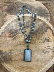 Natural stone necklace