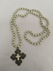 Jewellery - Necklace - Pearls and Cross
