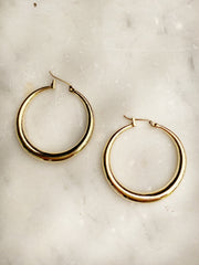 Jewellery - Earrings - Classic Hoops. Gold.