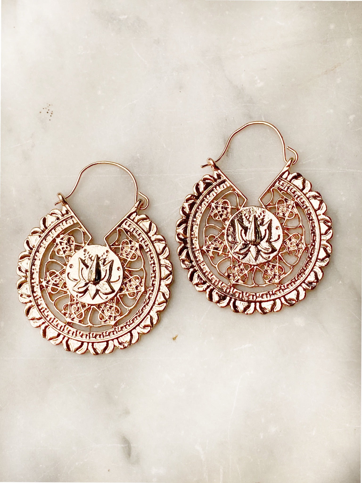 Jewellery - Earrings - Lotus. Rose Gold.