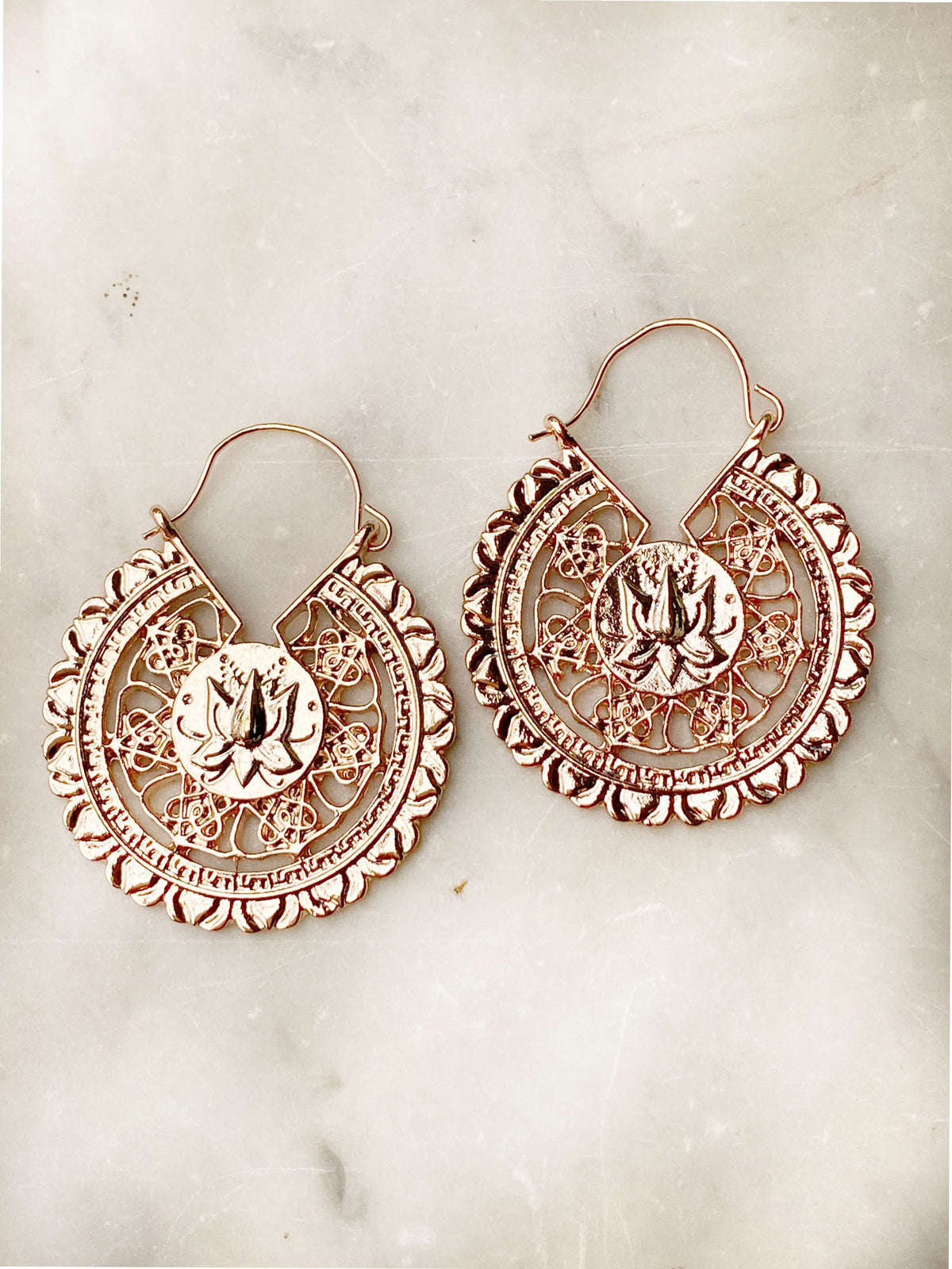 Jewellery - Earrings - Lotus. Rose Gold.