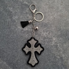 Key Rings - Black Cross