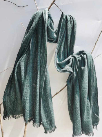Scarf - Dusty Dark Green Threads